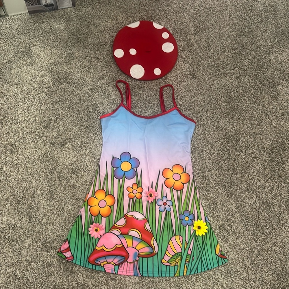 Dolls Kill Colorful Floral Mini Dress